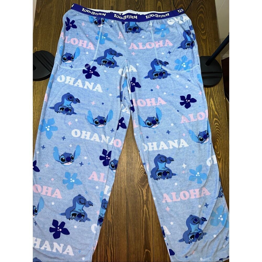 Disney LILO & Stitch Sleep Pants. Graphic All Over Print size 3XL XXXL - Picture 2 of 5